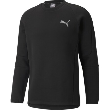 Puma Erkek Evostripe Bisiklet Yaka Sweatshirt Siyah - Puma