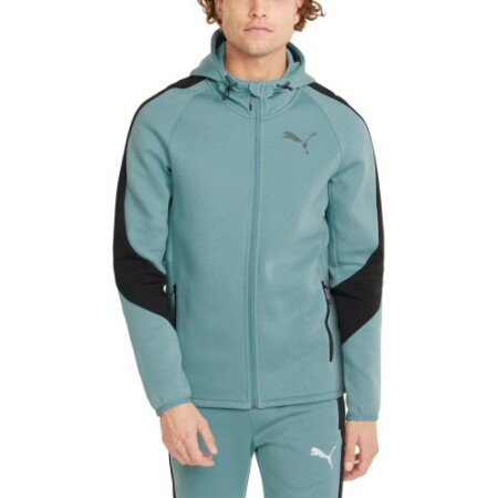 Puma Erkek Evostripe Tam Fermuarlı Sweatshirt, Nane Yeşili 847401 50 - Puma