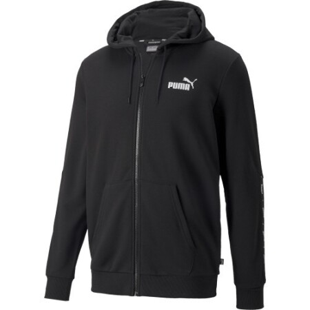 Puma Erkek Sweatshirt Ess+ Bantlı Tam Fermuarlı Siyah 848768 01 - Puma