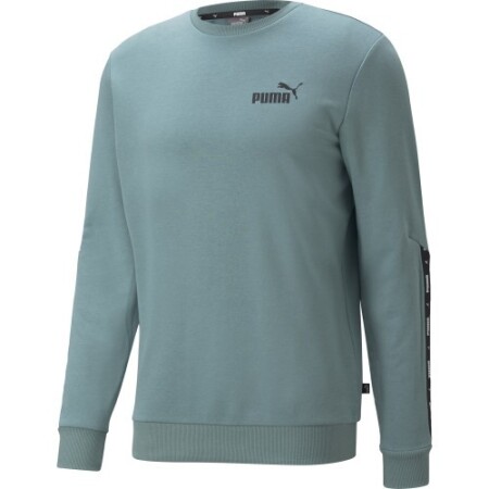 Puma Erkek Sweatshirt Ess+ Tape Crew Yeşil 847384 50 - Puma