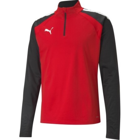 Puma Erkek TeamLiga 1/4 Fermuarlı Üst Kırmızı Siyah 657236 01 Kazak - Puma