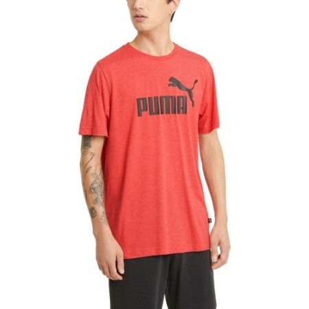Puma Erkek Tişörtü Ess Heather Tee Mercan Rengi - Puma