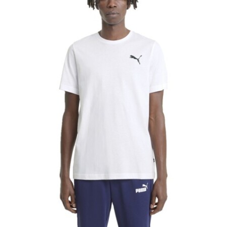 Puma Erkek Tişörtü ESS Küçük Logo Tişört Beyaz 586668 52 - Puma