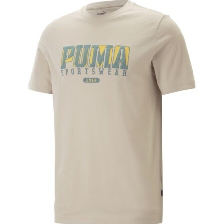 Puma Erkek Tişörtü Grafik Retro Tişört Granola Krem 674486 88 - Puma