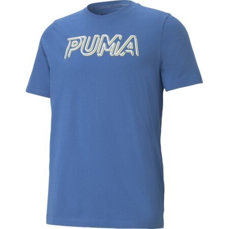 Puma Erkek Tişörtü, Modern Spor Logolu, Mavi - Puma