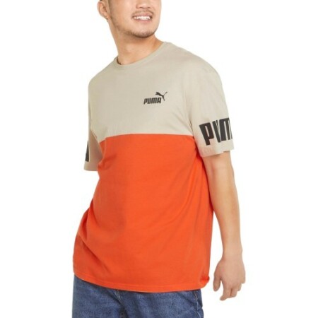 Puma Erkek Tişörtü Puma Power Colorb Turuncu Gri 847389 64 - Puma
