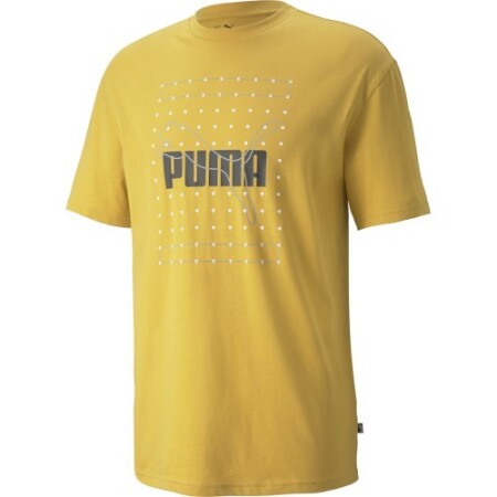 Puma Erkek Tişörtü, Yansıtıcı Grafik Baskılı, Sarı - Puma