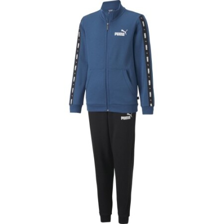 Puma Gençler İçin Eşofman Takımı, Şerit Desenli, Mavi Siyah 670114 17 - Puma