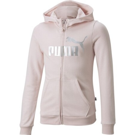 Puma Gençler İçin Ess+ Logolu Tam Fermuarlı Kapüşonlu Sweatshirt Pembe 846959 16 - Puma