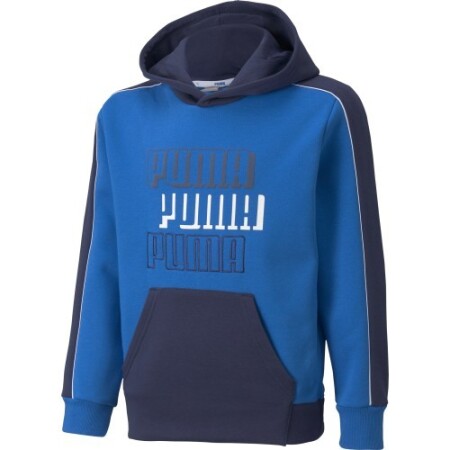 Puma Gençlik Alpha Kapüşonlu Sweatshirt FL Mavi - Puma