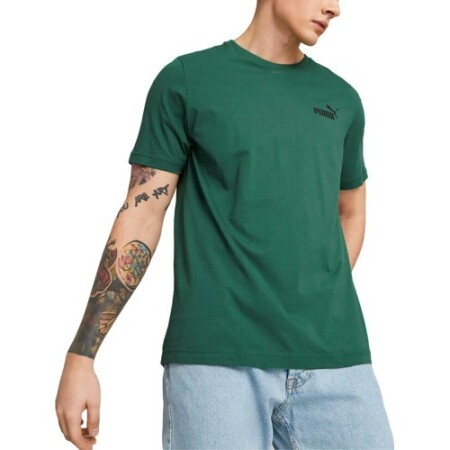 Puma Herren T-Shirt Ess Small Logo Tee Grün 586669 46 - Puma