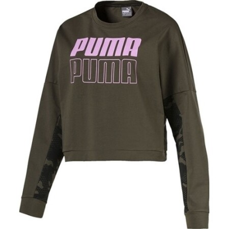 Puma Jumper Modern Spor Bisiklet Yaka Haki - Puma