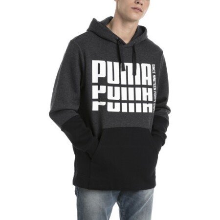 Puma Jumper Rebel Up Kapüşonlu Sweatshirt Gri Siyah - Puma