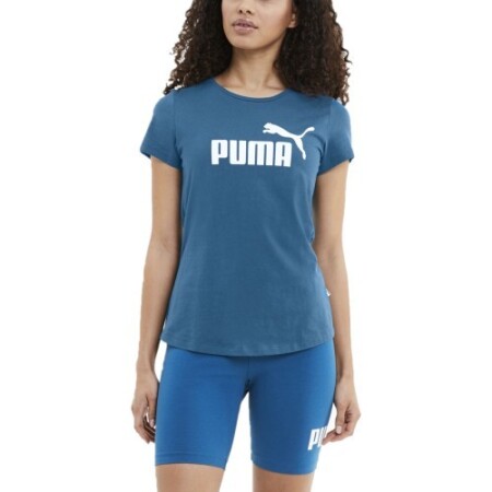 Puma Kadın Ess Logo Tişörtü Mavi - Puma