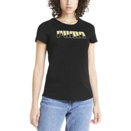 Puma Kadın Rebel Grafik Tişörtü Siyah - Puma
