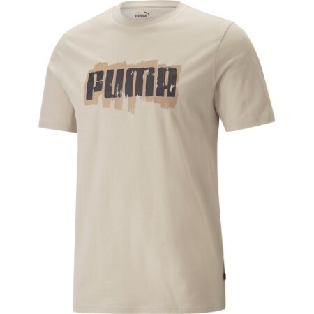 Puma Men's Cotton T-Shirt Graphics Wording Cream 674475 88 - Puma