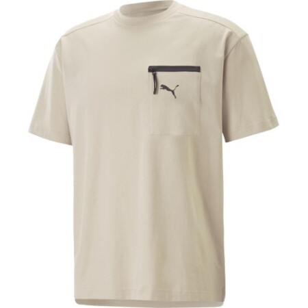 Puma Men's Cotton T-Shirt Open Road Tee Granola Creamy 673401 88 - Puma