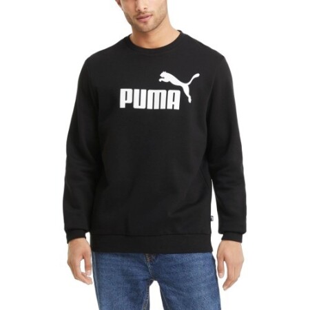 Puma Men's Sweatshirt Ess Big Logo Crew Black 586678 01 - Puma