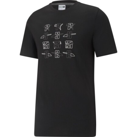 Puma Men's T-Shirt Elevate Graphic Tee Cotton Black - Puma