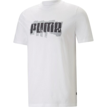 Puma Men's T-Shirt Graphics Puma Wording White 674475 02 - Puma