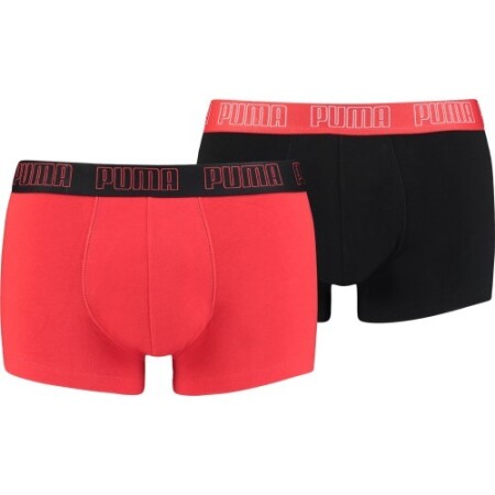 Puma Men's Underwear Basic Trunk Black Red 935015 02 - Puma
