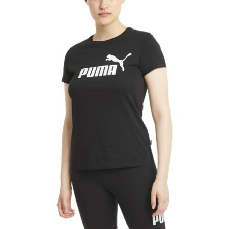 Puma Women's Ess Logo Tee Black - Puma