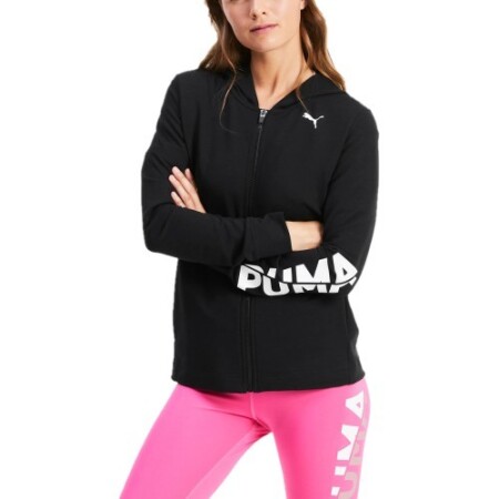 Puma Women's Modern Sports Full - Zip Hood Sweatshirt Black 583542 01 - Puma