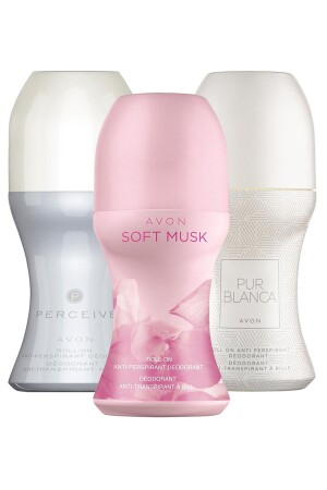 Pur Blanca- Perceive and Soft Musk Triple Women's Rollon Pack - Avon