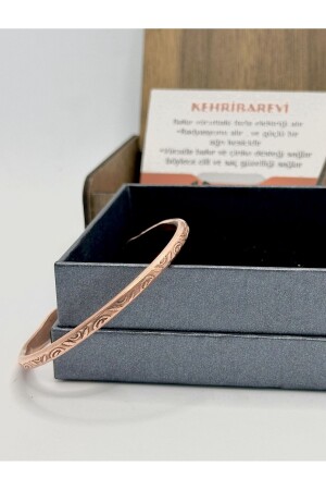 PURE COPPER THIN AUTHENTIC MODEL UNISEX COPPER BRACELET - Kehribarevi Ereğli