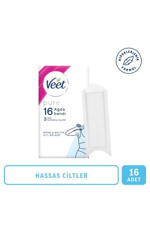 Pure Hypoallergenic Wax Strips Bikini & Underarm Area 16 pack - Veet