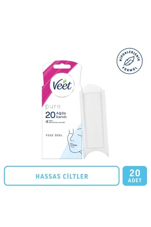 Pure Hypoallergenic Wax Strips for Face Area 20's - Veet