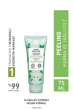 Pure Menthe Prebiotic Facial Peeling for Combination and Oily Skin - 75 ml 96062 - Yves Rocher