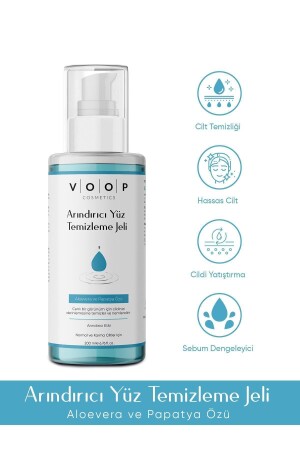 Purifying, Revitalizing and Moisturizing Facial Cleansing Gel 200 ml Aleovera, Chamomile Extract 590 - VOOP