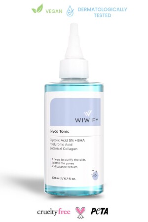 Purifying Skin Renewing Comedone Blackhead Anti-Acne Tonic (glycolic Acid 5% Aha Bha) TONIC - WIWIFY