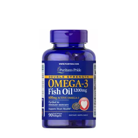 Puritan's Pride Double Strength Omega-3 Fish Oil (90 Softgels) - Puritan's Pride