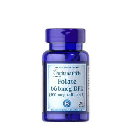 Puritan's Pride Folic Acid 400 mcg (250 Tablets) - Puritan's Pride