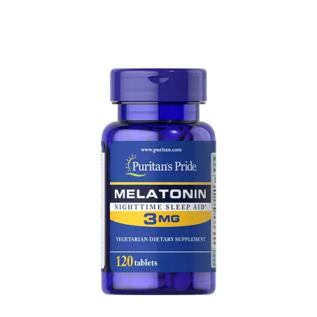 Puritan's Pride Melatonin 3 mg (120 Tablets) - Puritan's Pride