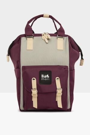 Purple Women's Pocketed Mother Baby Bag with Logo M000003884 - Bagmori
