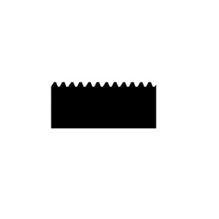 Putty comb WOLFF A1 28cm, 5pcs. - Wolff