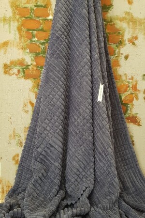 Pyramid Blanket Double - Navy Blue - Özdilek