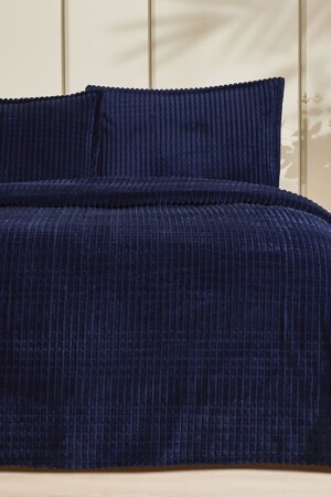 Pyramid Double Bedspread-Navy Blue - Özdilek