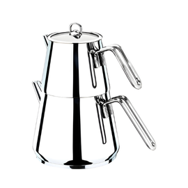 Pyramid Elite Family Size Teekanne aus Stahl mit Metallgriff Metallic 7615 - Akdeniz