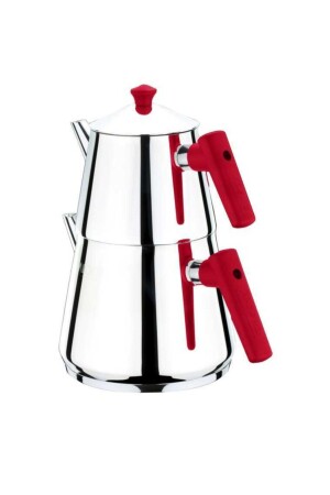 Pyramid Red Bakelite Handle Teapot Mini 868043404018016 - Akdeniz
