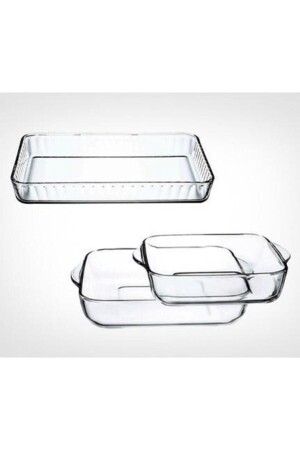 Pyrex Oven Tray - 3 Pcs Pyrex Set Fma02253 Fma03121 159028-4 - Paşabahçe