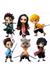Q Posket Kimetsu No Yaiba Actıon Fıgure - Anıme Manga Figür 7 Cm - 6 Adet Tam Set 369769432 - BANDAI