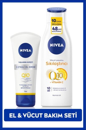 Q10 And Vitamin C Firming Body Lotion 250ml And Anti-Aging Hand Cream 75ml - Nivea