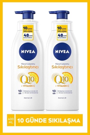 Q10 Sıkılaştırıcı Vücut Losyonu Pump 400 ml X2 Adet-10 Günde Sıkılaşmış Ve Esnek Cilt- Avantajlı Boy - Nivea