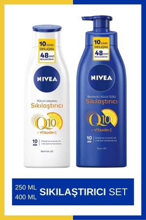 Q10 Vitamin C Firming Body Lotion 250ml & Q10 Firming Body Milk 400 ml - Nivea