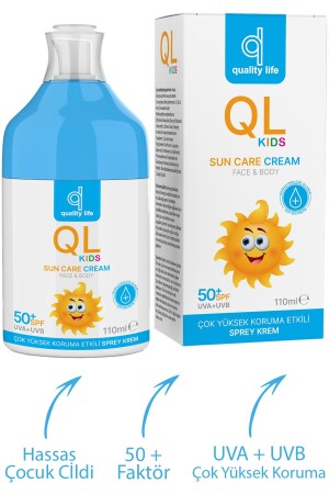 Ql Baby Sun Cream 50+ Spf 110 Ml Very High Protection Children's Sun Cream QLBGK50 - Quality Life