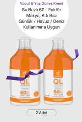 QL Vücut Güneş Kremi - 2 Adet Yüz ve Vücut Güneş Kremi SPF 50 QL2G - Quality Life